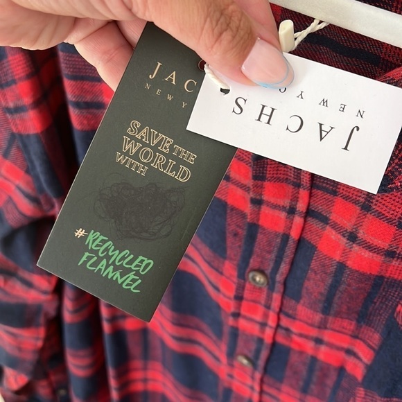 NWT Jachs Men's Recycled Flannel Button Up Shirt / Size 2XL - Picture 7 of 11